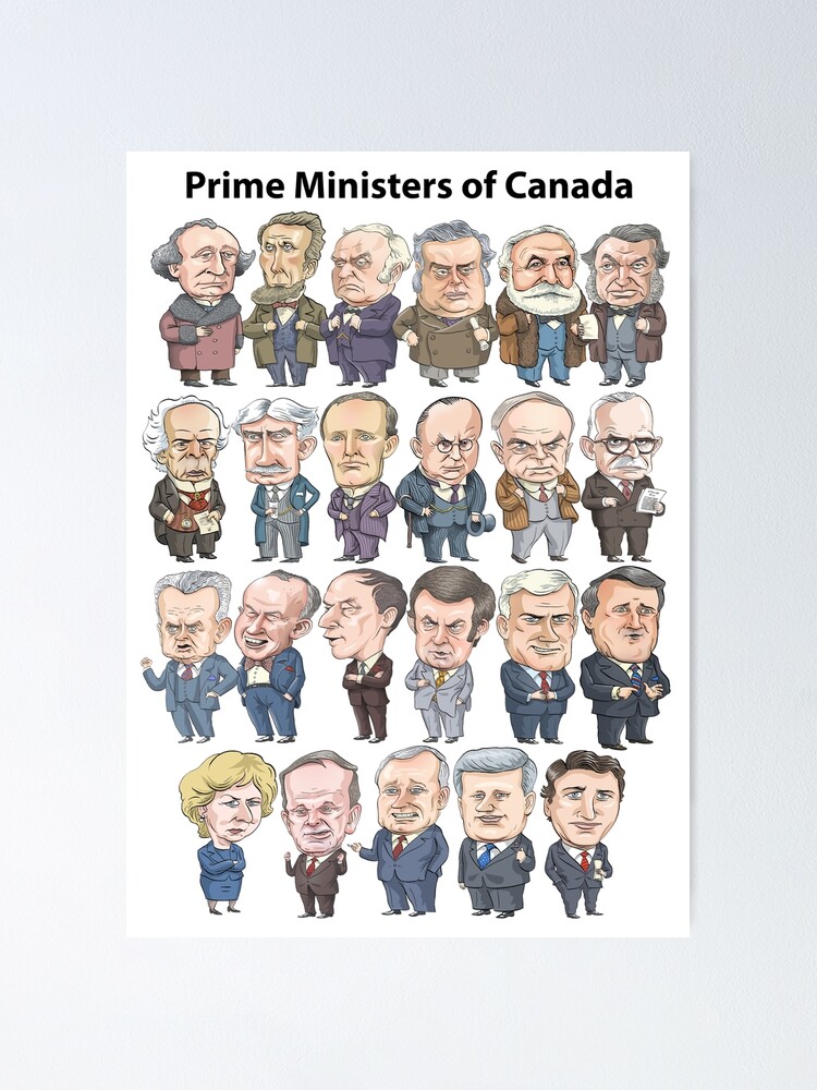 "Prime Ministers of Canada" Poster by MacKaycartoons | Redbubble