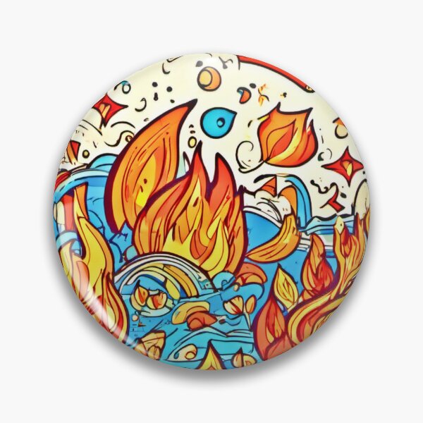 Item preview, Ocean Fire Badaist Artwork designed and sold by Health And Fitness Posts e-Store.