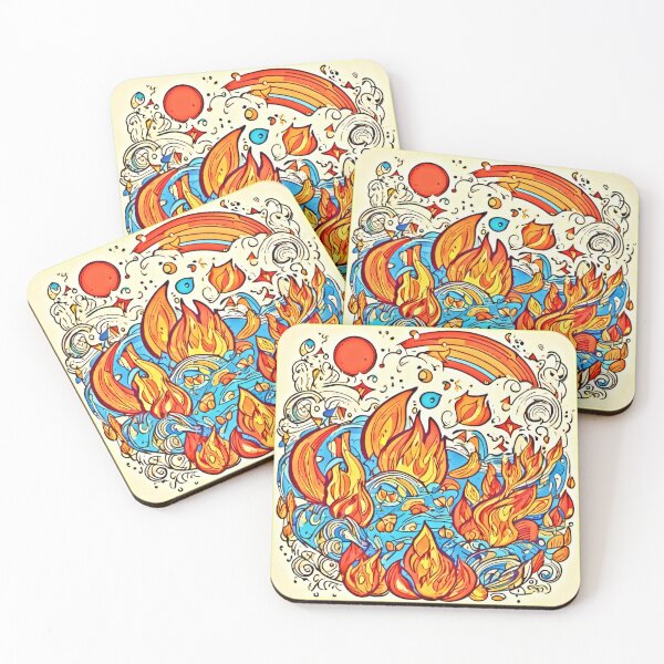 Item preview, Ocean Fire Badaist Artwork designed and sold by Health And Fitness Posts e-Store.