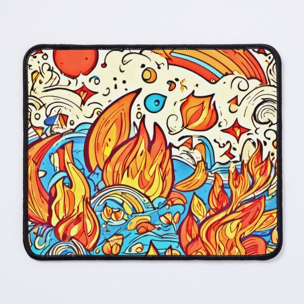 Item preview, Ocean Fire Badaist Artwork designed and sold by Health And Fitness Posts e-Store.
