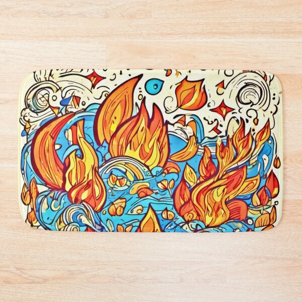 Item preview, Ocean Fire Badaist Artwork designed and sold by Health And Fitness Posts e-Store.