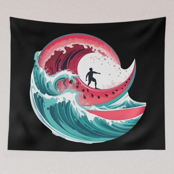Item preview, Surfing Watermelon Wave designed and sold by Paula Helit.