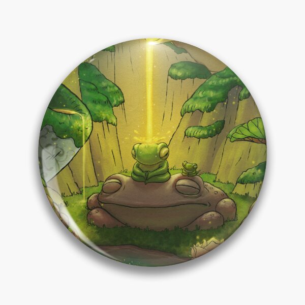 Item preview, tea time frog meditation asian artwork illustration designed and sold by DingHuArt.