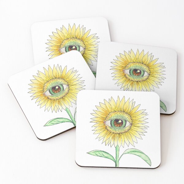 Item preview, All-Seeing Sunflower designed and sold by ThreeRavenArt.