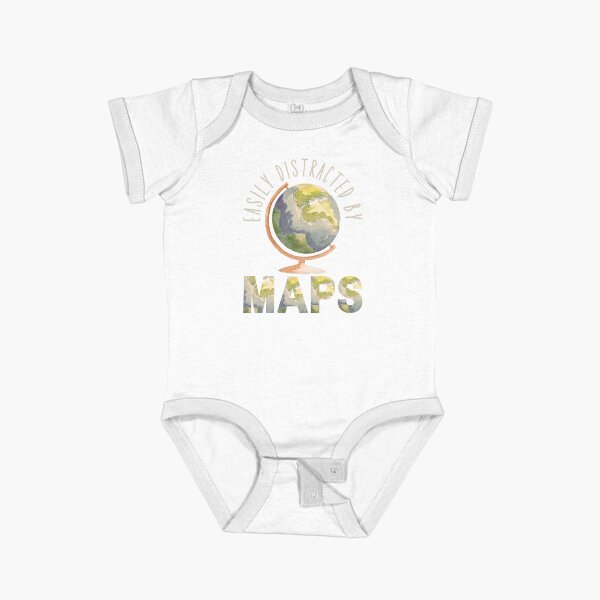 Vista previa del artículo con la obra «Se distrae fácilmente con los mapas», diseñado y vendido por Suzielie.