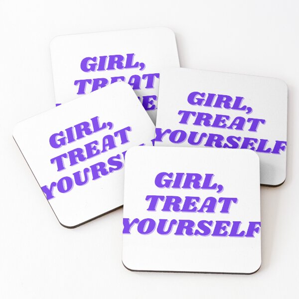 Item preview, Girl treat yourself, purple design designed and sold by ChiWellness Shop.