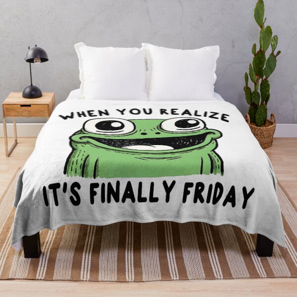 Item preview, Happy doodle Frog Friday - Funny Weekend Celebration froggy meme designed and sold by Unitepeople.