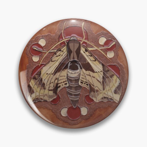Item preview, Sphinx Moth on Leather designed and sold by Wyrd & Witchy Art and Design.
