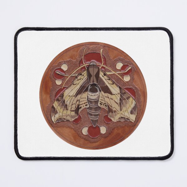 Item preview, Sphinx Moth on Leather designed and sold by Wyrd & Witchy Art and Design.