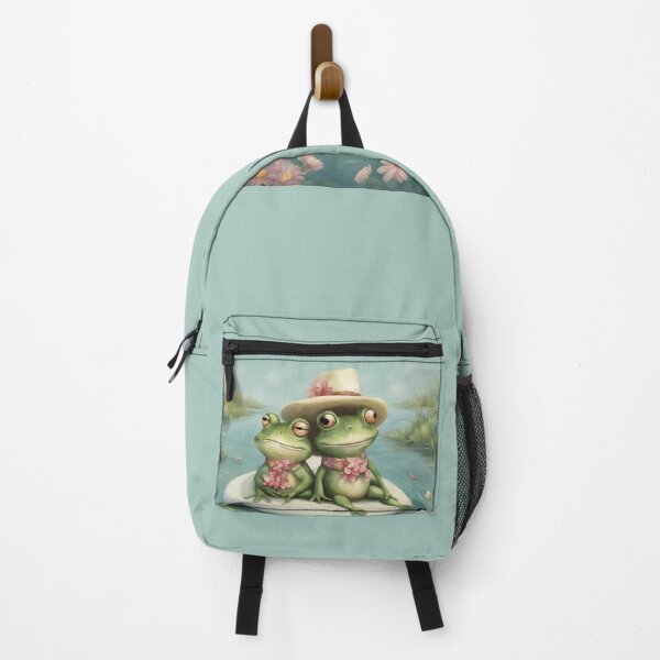 Item preview, Beautiful Couple Of Frogs On A Raft designed and sold by ArmonyforSouls.