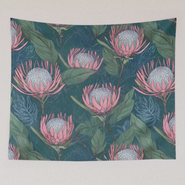 Item preview, Protea Flower Pattern designed and sold by MakitoDesign.