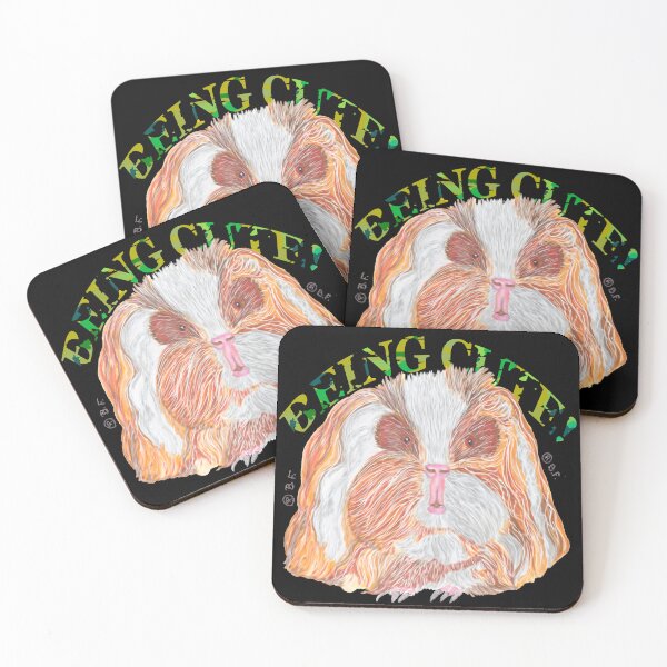 Item preview, TEXEL GUINEA PIG BEING CUTE designed and sold by BeritValk.