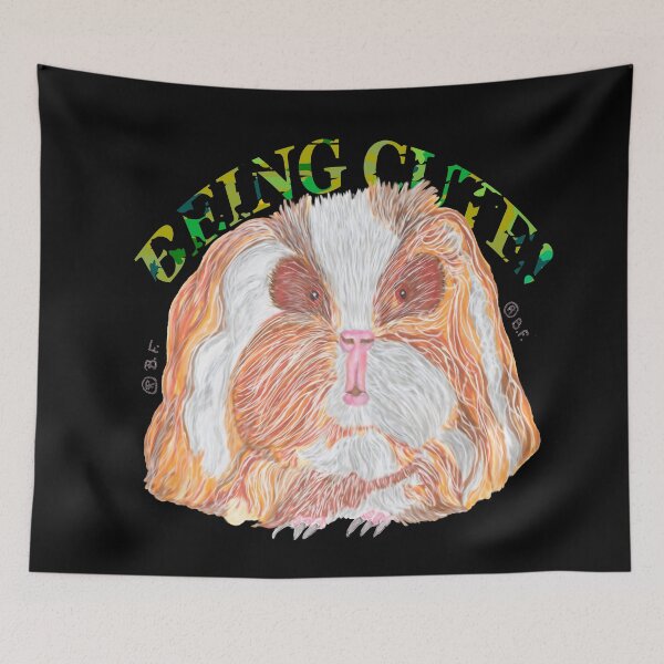 Item preview, TEXEL GUINEA PIG BEING CUTE designed and sold by BeritValk.