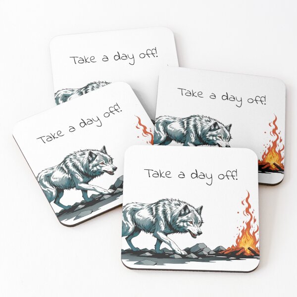 Item preview, Take a day off! - camping wolf designed and sold by PragmaticP.