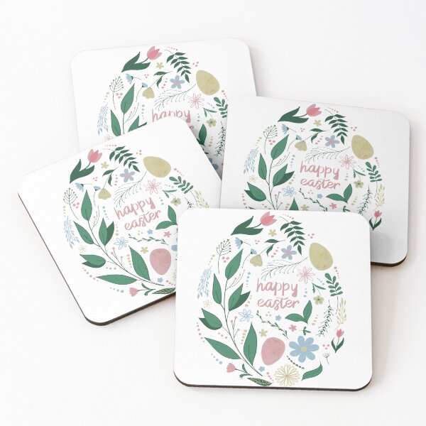 Item preview, Happy Easter egg decorated with flowers and plants designed and sold by Wolshebnaja.