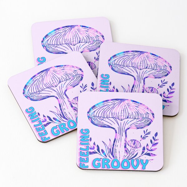 Item preview, “Feeling Groovy” Purple and Blue Psychedelic Mushroom designed and sold by MptR.