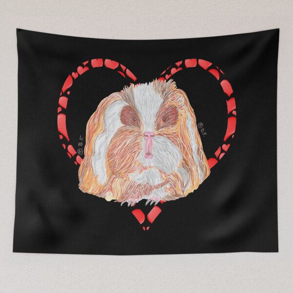 Item preview, TEXEL GUINEA PIG HEART designed and sold by BeritValk.