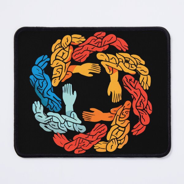 Item preview, “Circle of Unity: Interlocked Hands” designed and sold by Art-Vortex-fr.
