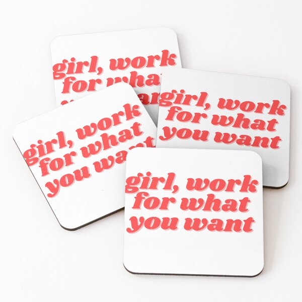Item preview, girl, work for what you want, red design  designed and sold by ChiWellness Shop.