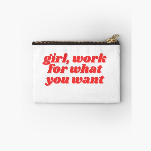 Item preview, girl, work for what you want, red design  designed and sold by ChiWellness Shop.