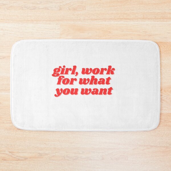 Item preview, girl, work for what you want, red design  designed and sold by ChiWellness Shop.