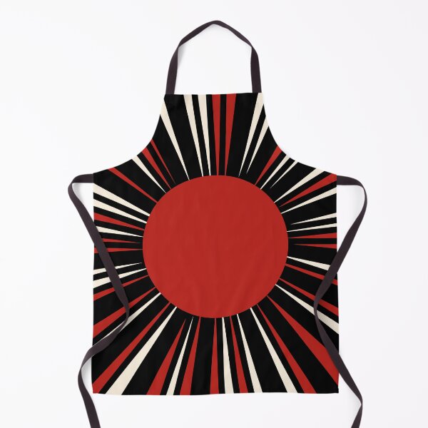 Item preview, Bold Retro Sun Red Black Cream designed and sold by kierkegaard.