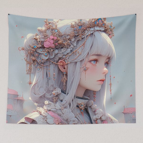 Item preview, Opulent Regal Pastel Baroque Anime Girl designed and sold by bubblegoth.