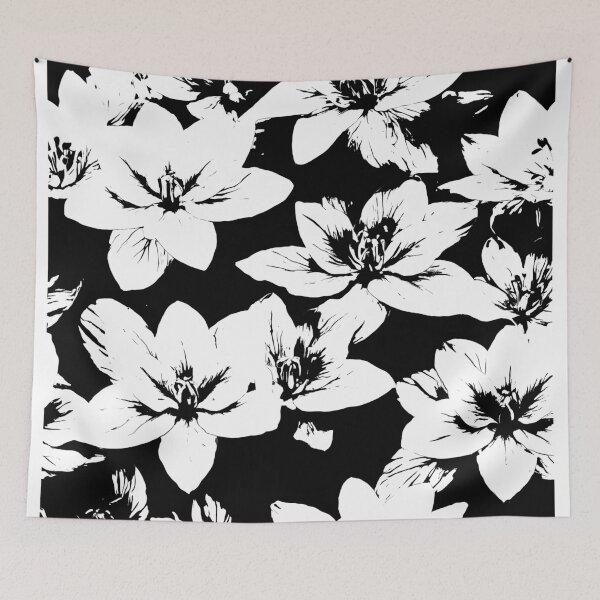 Item preview, Black and White Flowers designed and sold by corexxo.