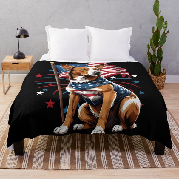 Item preview, Cute 4th of July Dog Flag designed and sold by Paula Helit.