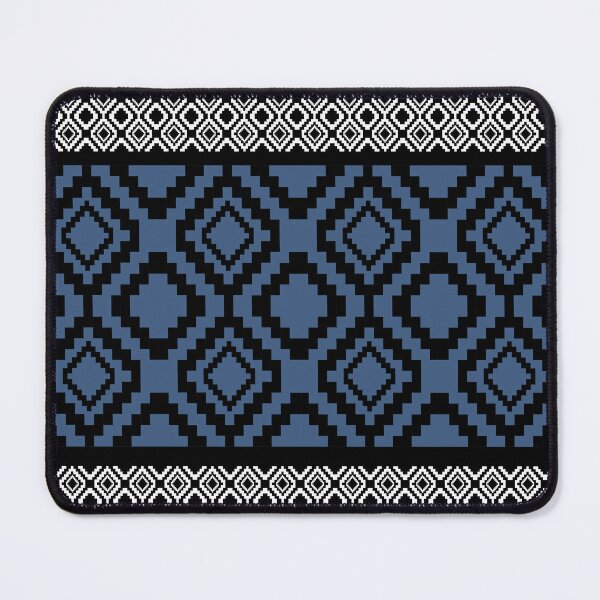 Item preview, Oriental traditional ethnic blue geometric design designed and sold by OliveOilstudio.