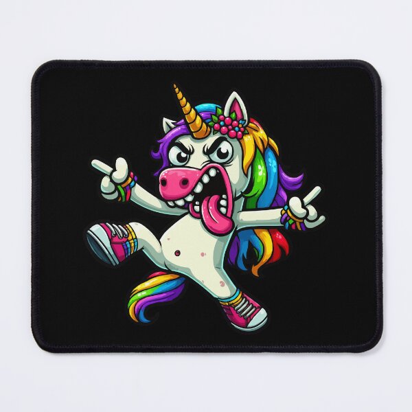 Item preview, NAUGHTY UNICORN STICKING OUT TONGUE AND SHOWING STINKING FINGER designed and sold by Artisticas.