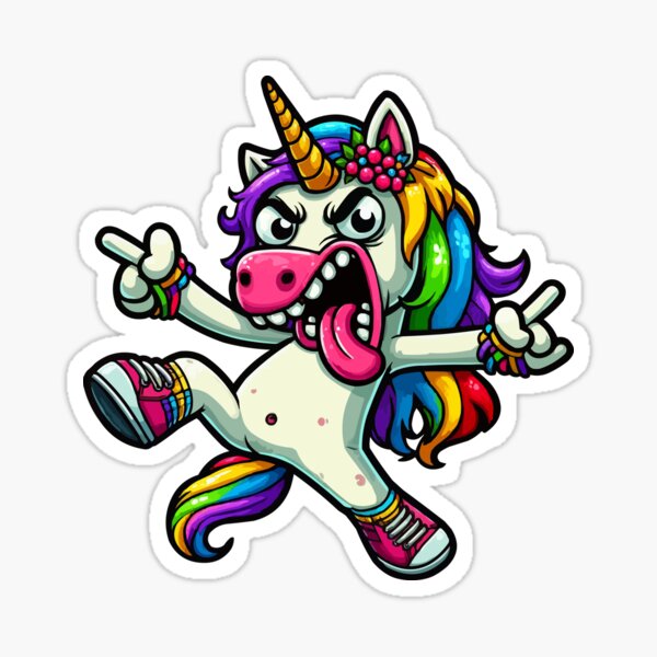 Artikel-Vorschau von FRECHES ZUNGE RAUSSTRECKENDES UND STINKEFINGER ZEIGENDES EINHORN, designt und verkauft von Artisticas.