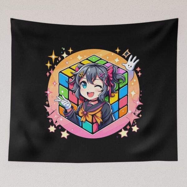 Item preview, Happy Anime Puzzle Cube  designed and sold by obviouslogic.