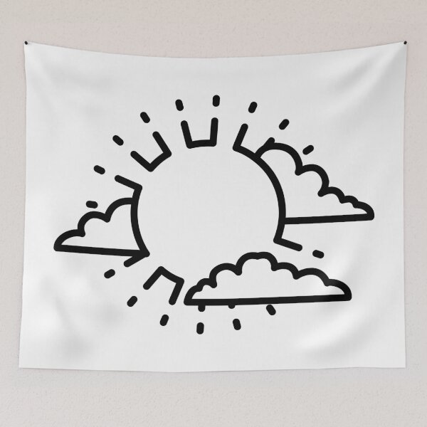 Item preview, Sun and Clouds - Black designed and sold by palmprints.
