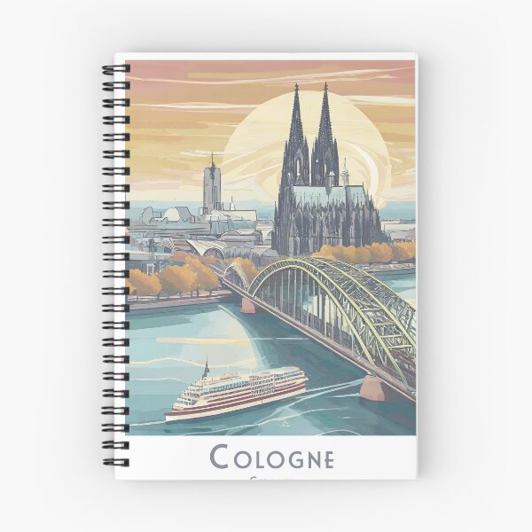 Item preview,  Vintage Minimal Retro Cologne Travel Poster - Sunset Panorama designed and sold by pod24.