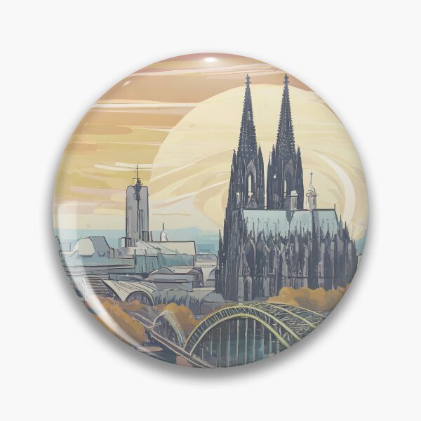 Item preview,  Vintage Minimal Retro Cologne Travel Poster - Sunset Panorama designed and sold by pod24.