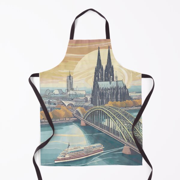 Item preview,  Vintage Minimal Retro Cologne Travel Poster - Sunset Panorama designed and sold by pod24.