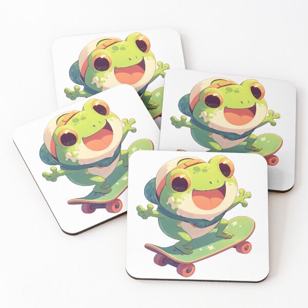 Item preview, Cute Skateboarding Frog designed and sold by StickySparkle.