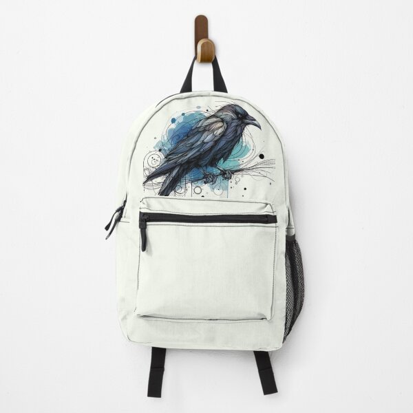Item preview, Black Raven, Blue Turquoise Blur Water Colour designed and sold by Gaborai.