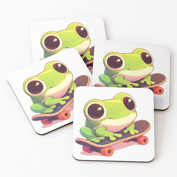 Item preview, Cute Skateboarding Frog designed and sold by StickySparkle.