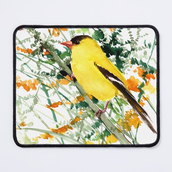 Item preview, American Goldfinch and Wild Plants designed and sold by surenart.