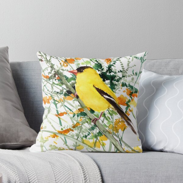 Item preview, American Goldfinch and Wild Plants designed and sold by surenart.