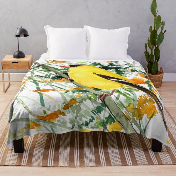 Item preview, American Goldfinch and Wild Plants designed and sold by surenart.