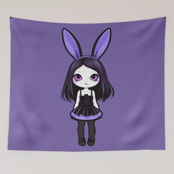 Item preview, Violet Bunny Goth Girl designed and sold by MadnessEnvelope.