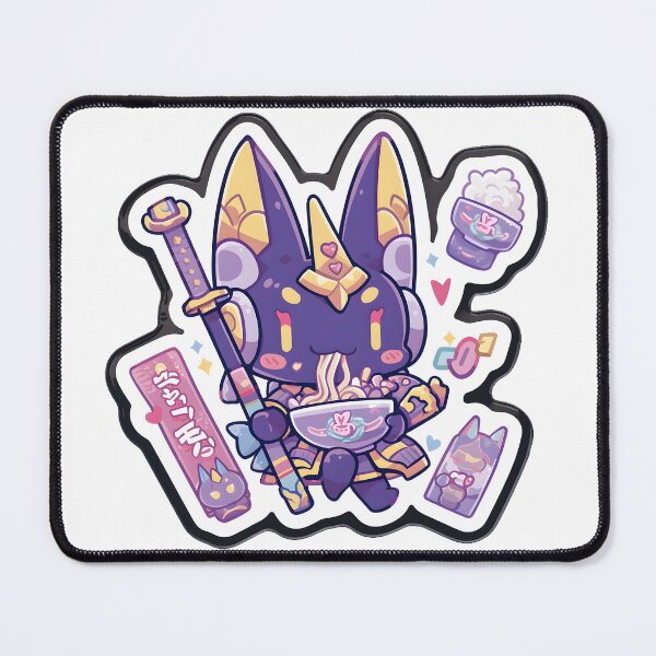 Item preview, Cute Kawaii Character Eating Noodles designed and sold by StickySparkle.