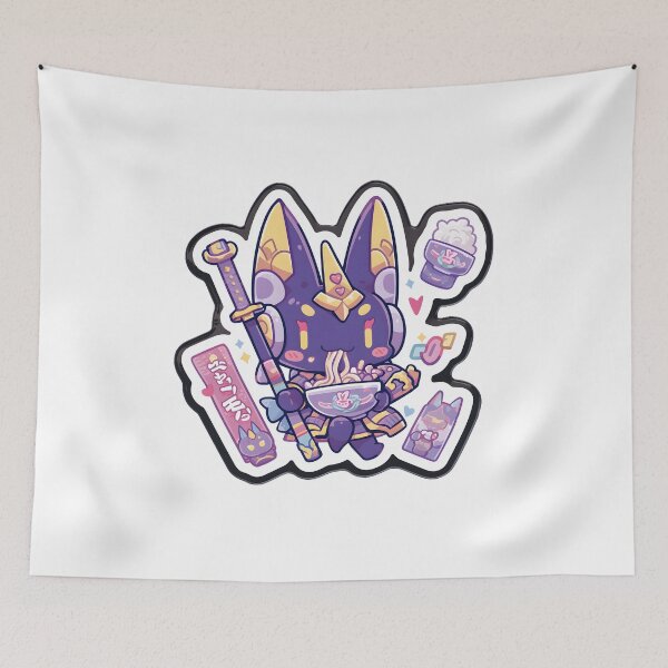 Item preview, Cute Kawaii Character Eating Noodles designed and sold by StickySparkle.