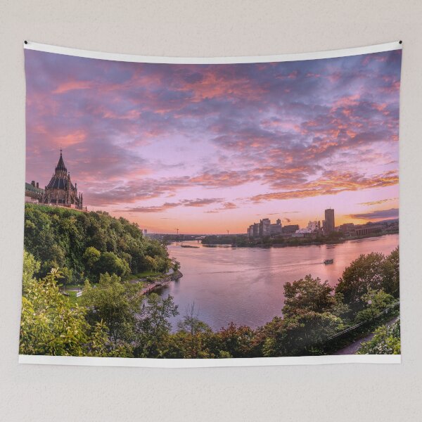 Item preview, Canadian Parliament Over Ottawa River at Sunset designed and sold by jrtwynam.