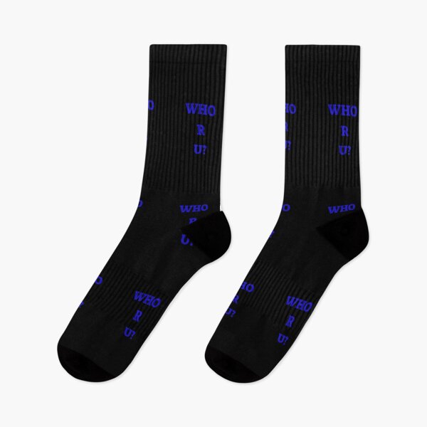 Item preview, WHO R U? Dark Blue Letters designed and sold by AdiRemba.
