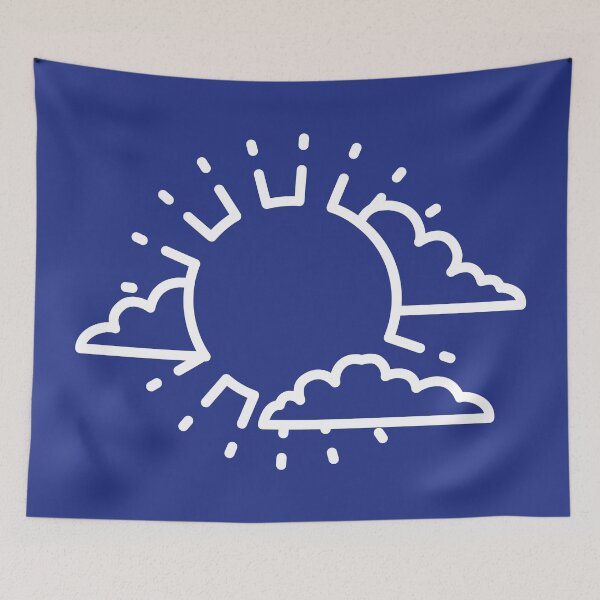 Item preview, Sun and Clouds - White designed and sold by palmprints.