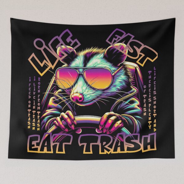 Item preview, Live Fast! Eat Trash! designed and sold by Echonn.